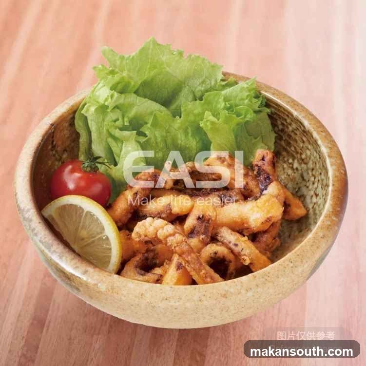 Fried Calamari with Salad