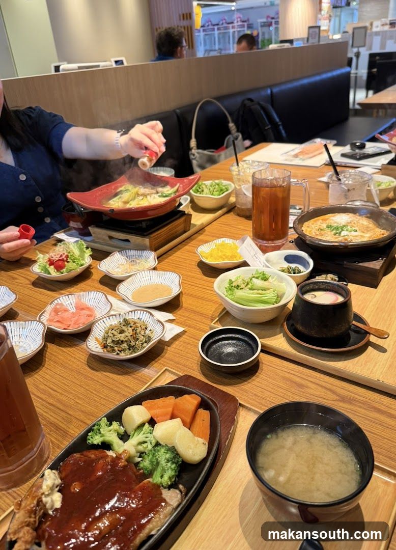 Japanese Meal with Various Dishes
