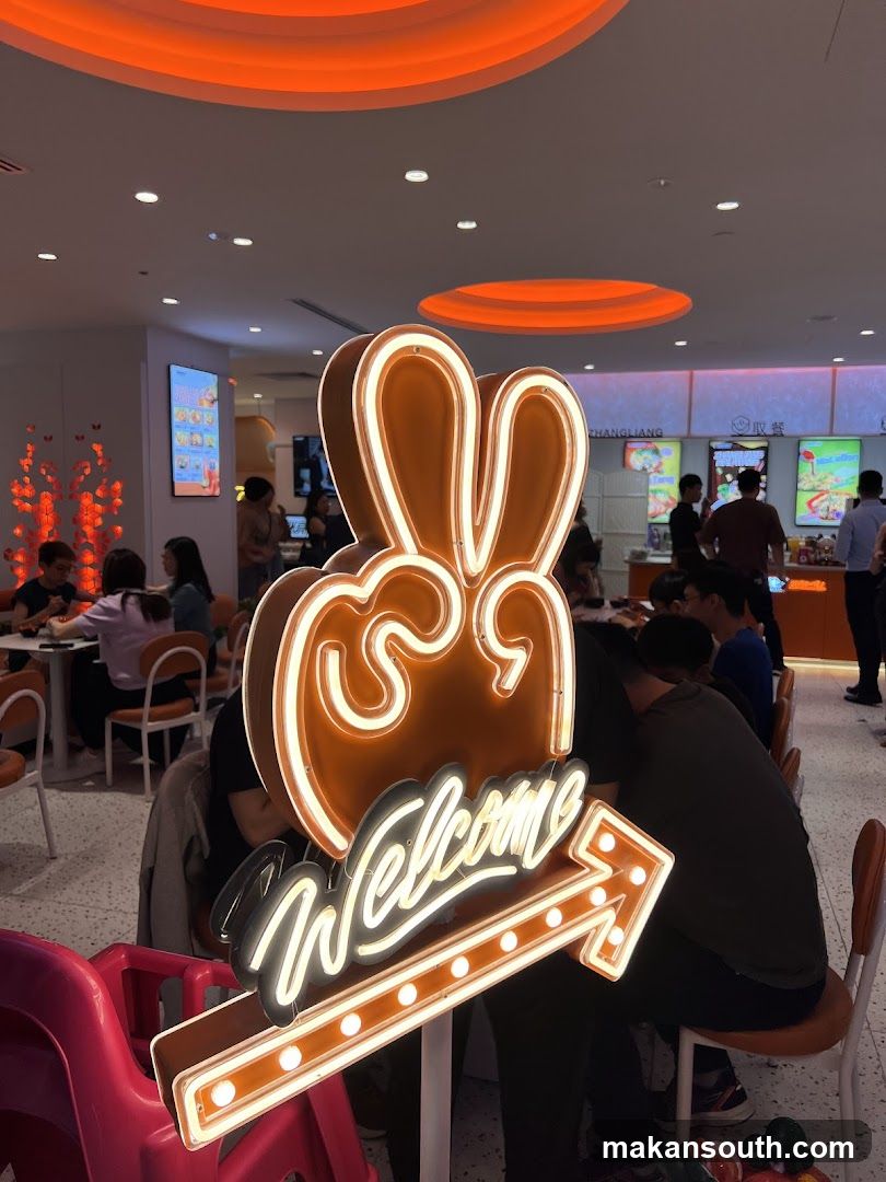 Welcome Sign in a Restaurant