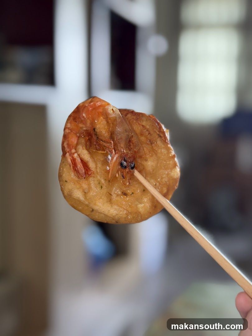Shrimp Fritter on a Skewer