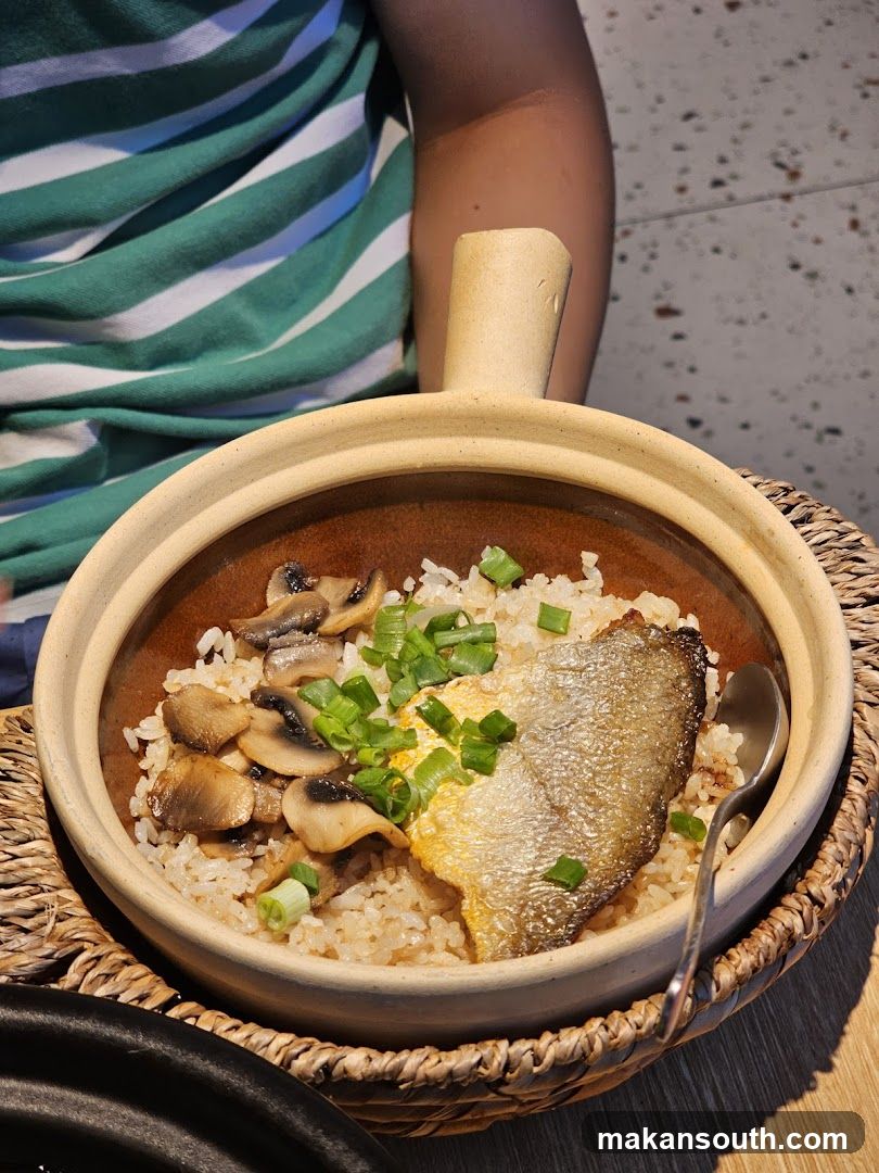 Clay Pot Rice with Fish and Mushrooms