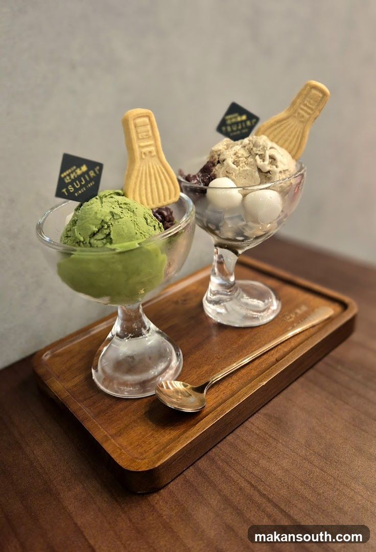 Matcha and Hojicha Parfaits
