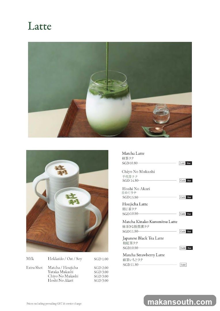Latte Menu