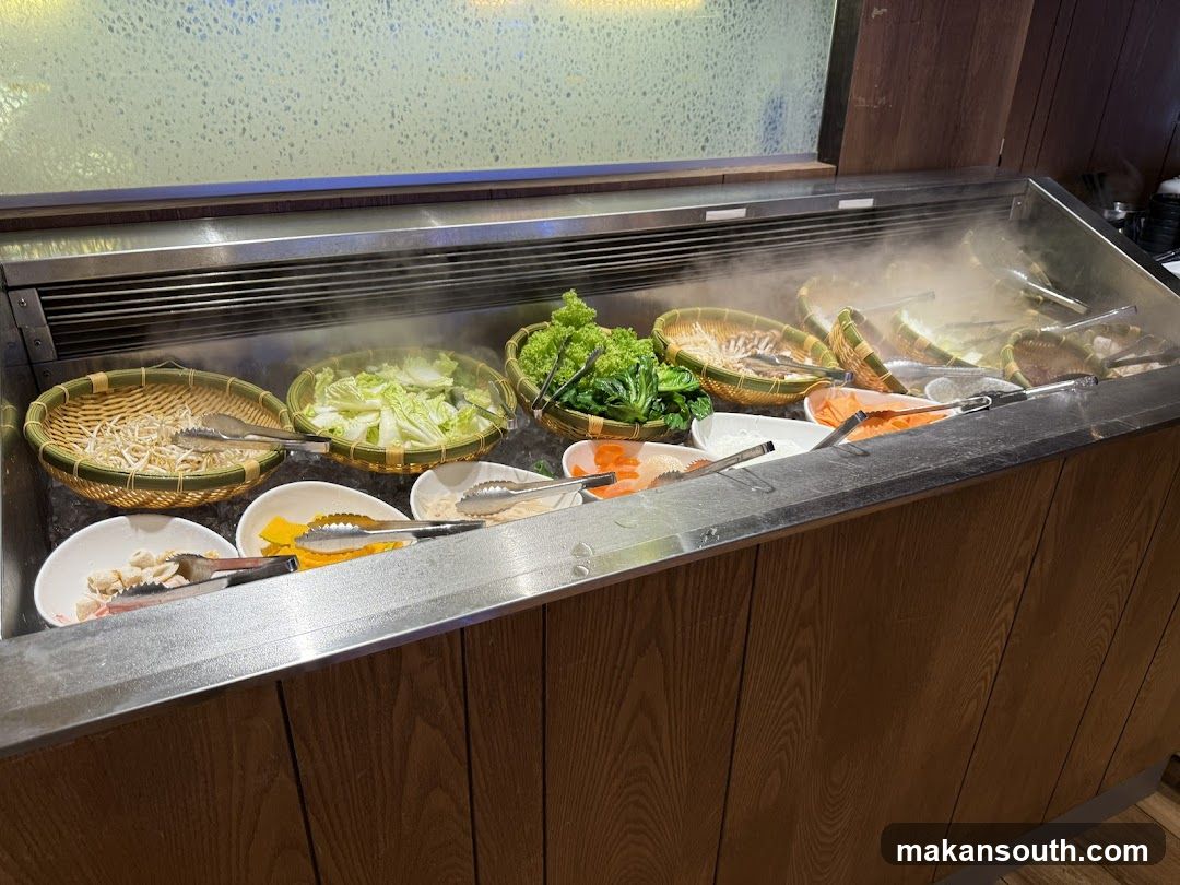 Buffet Display of Fresh Ingredients