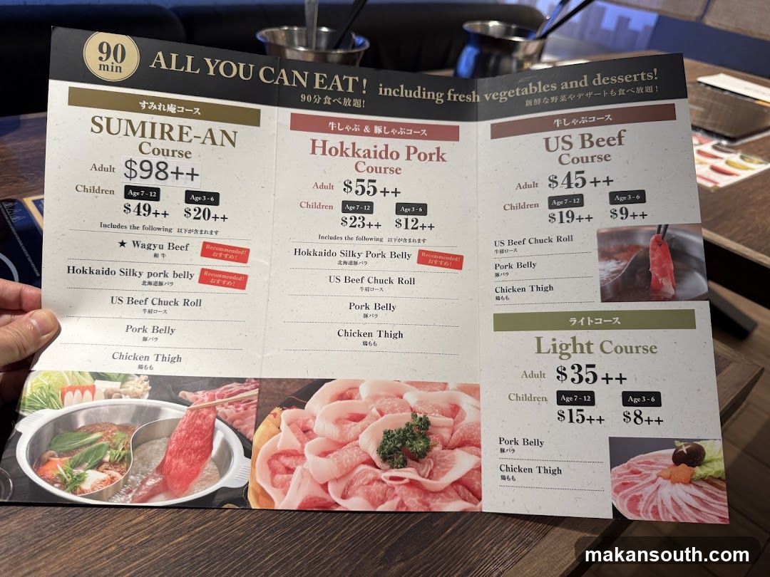 All You Can Eat Menu