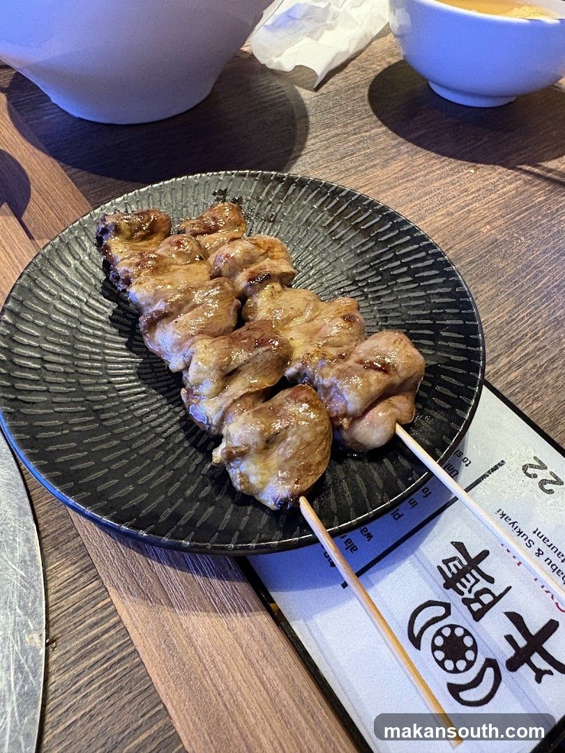 Skewers of grilled meat