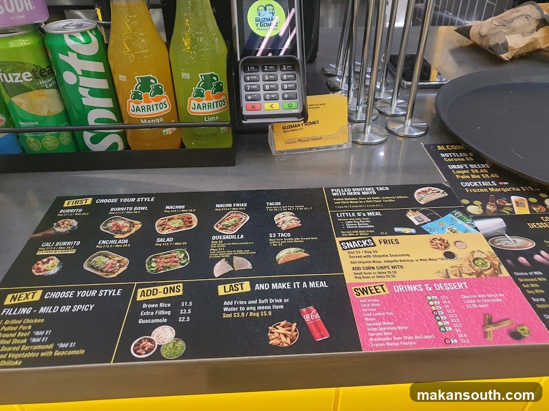 Guzman Y Gomez Menu