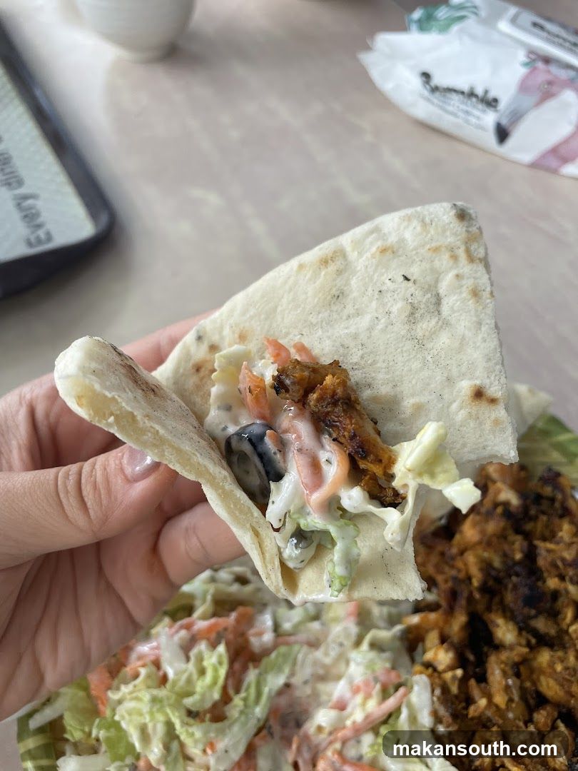 Shawarma Wrap and Salad