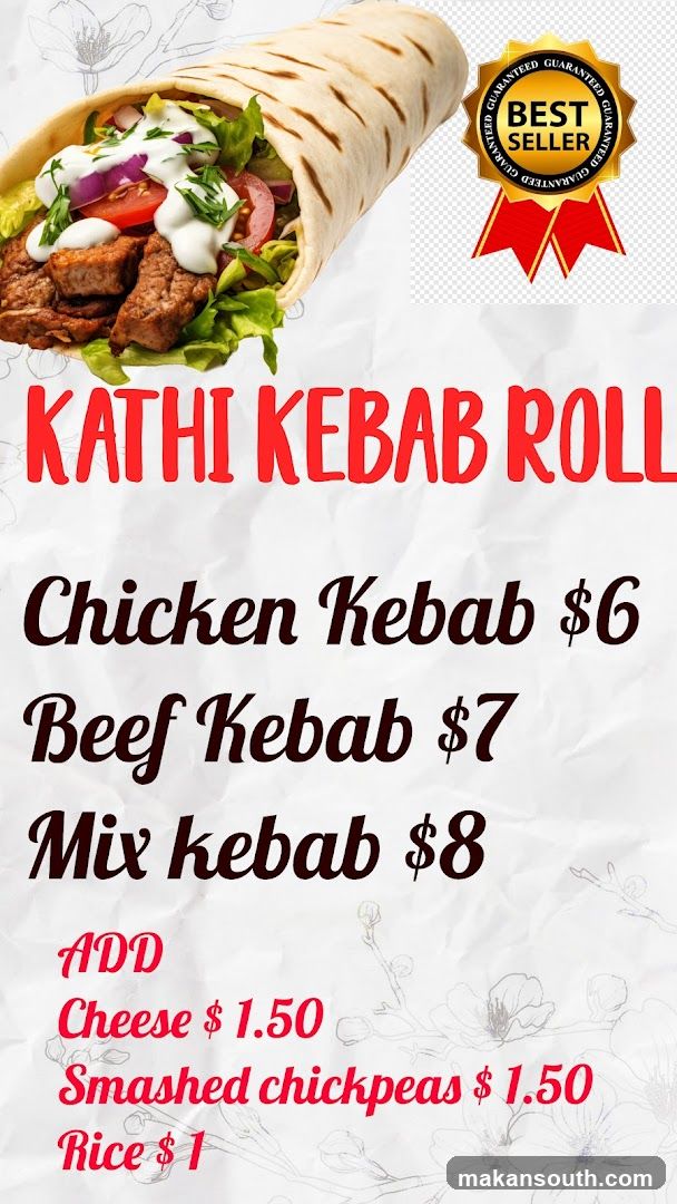 Kathi Kebab Roll Menu