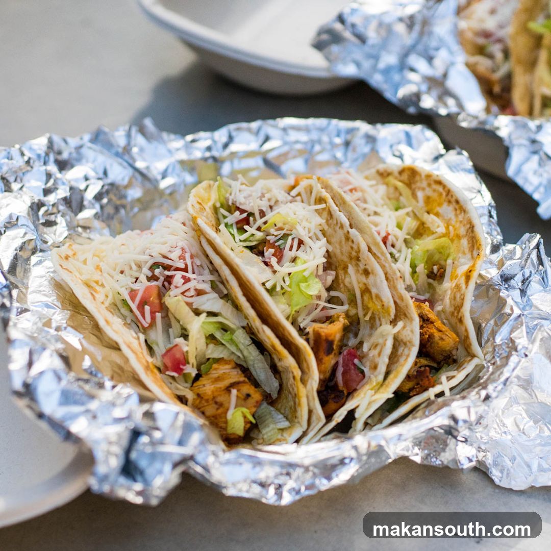Three Chicken Tacos