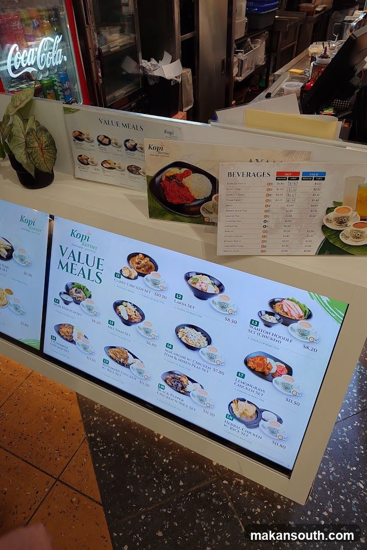 Kopi Korner Menu