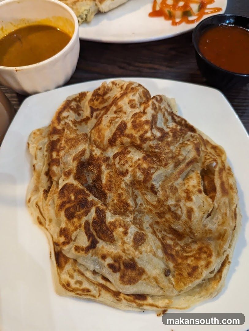 Roti Canai with Curry and Sambal