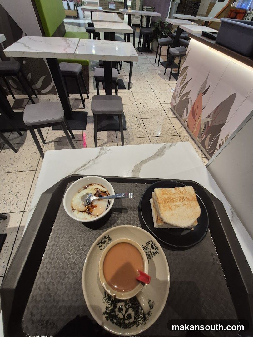 Breakfast Tray with Toast and Coffee