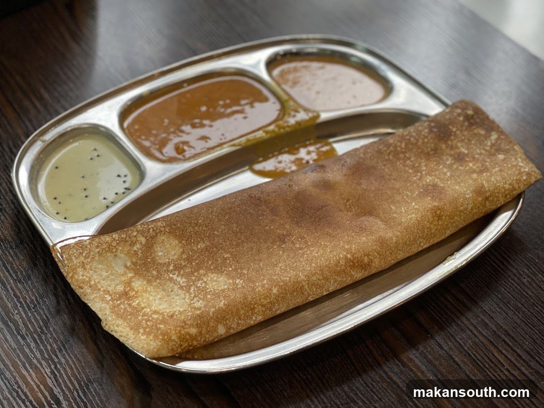 Dosa with Sambar and Chutney