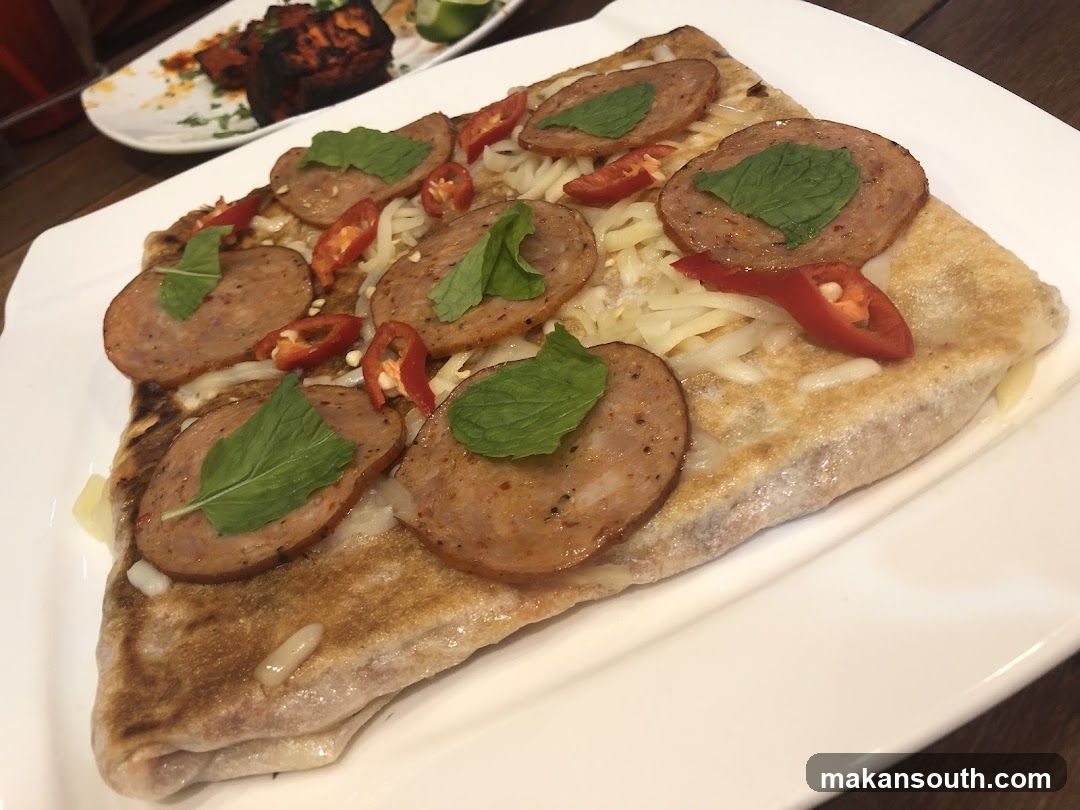 Roti with Sausage and Chili