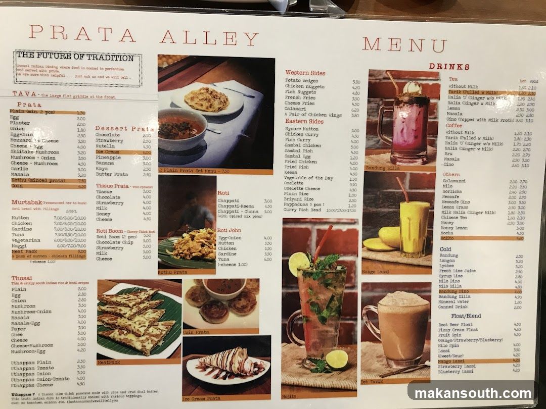 PRATA ALLEY MENU