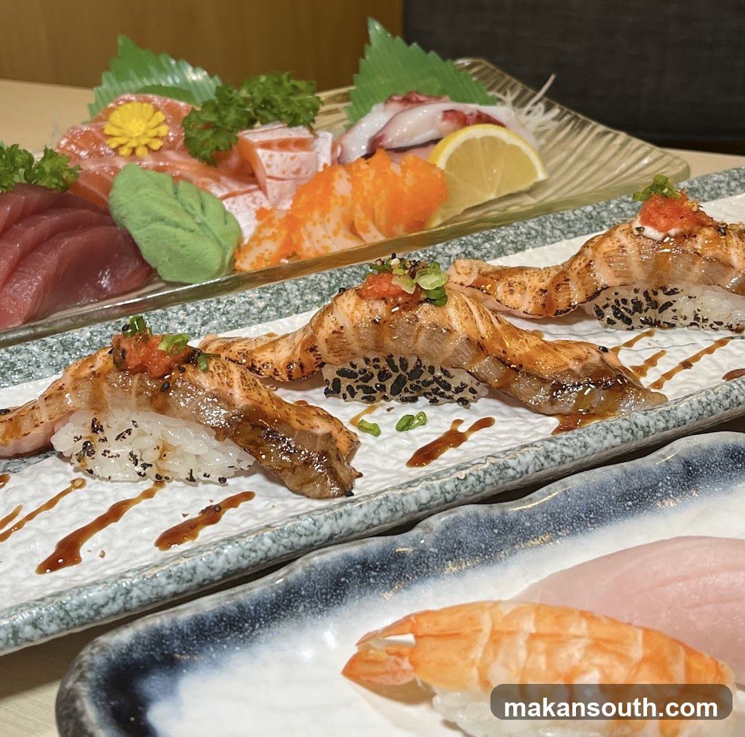 Assortment of Sushi and Sashimi