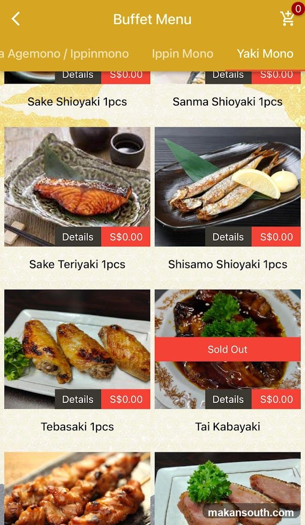 Buffet Menu