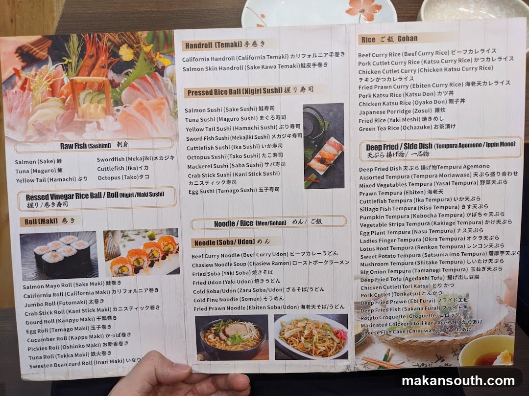 Japanese Menu