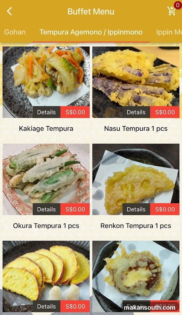 Buffet Menu