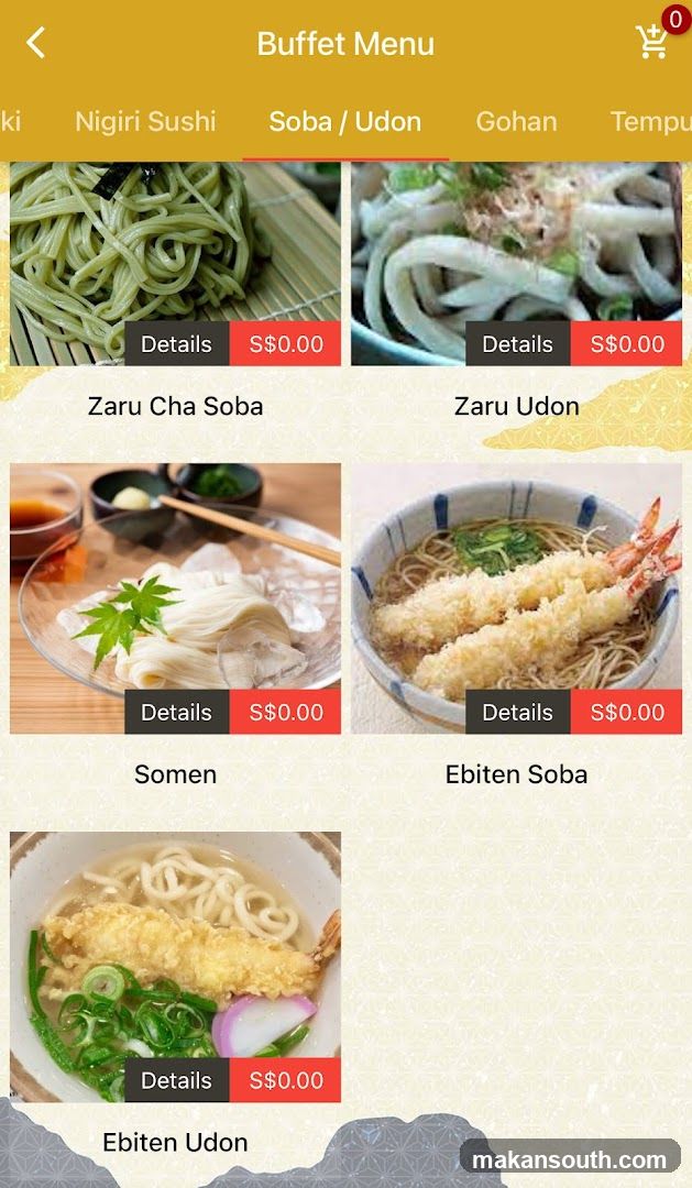 Buffet Menu