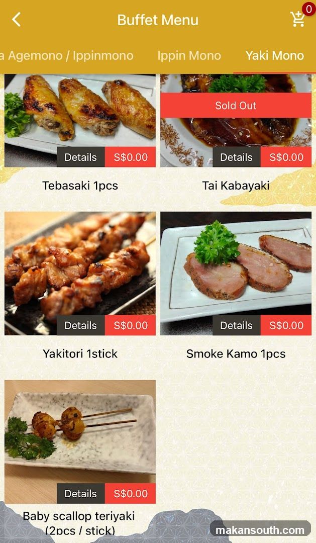 Buffet Menu