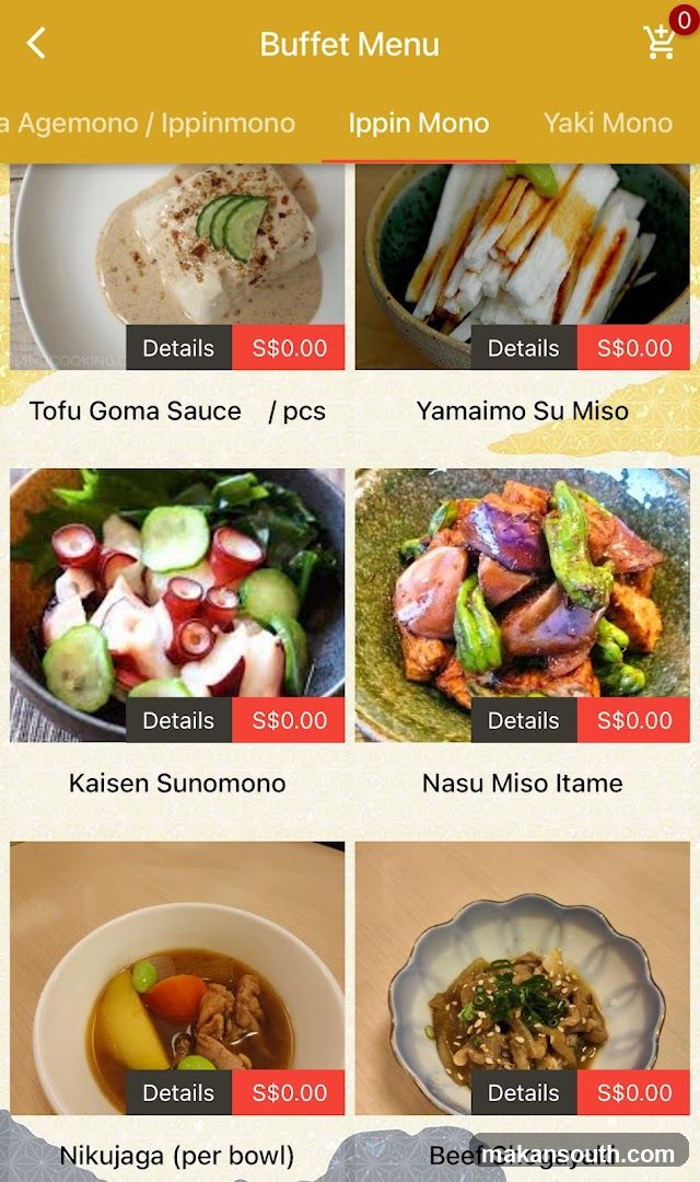 Buffet Menu