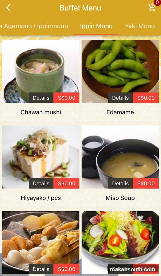 Buffet Menu