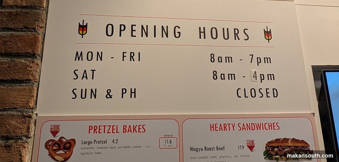 Opening Hours and Menu