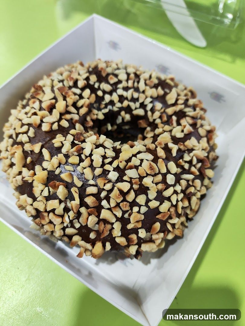 Chocolate Donut with Nuts