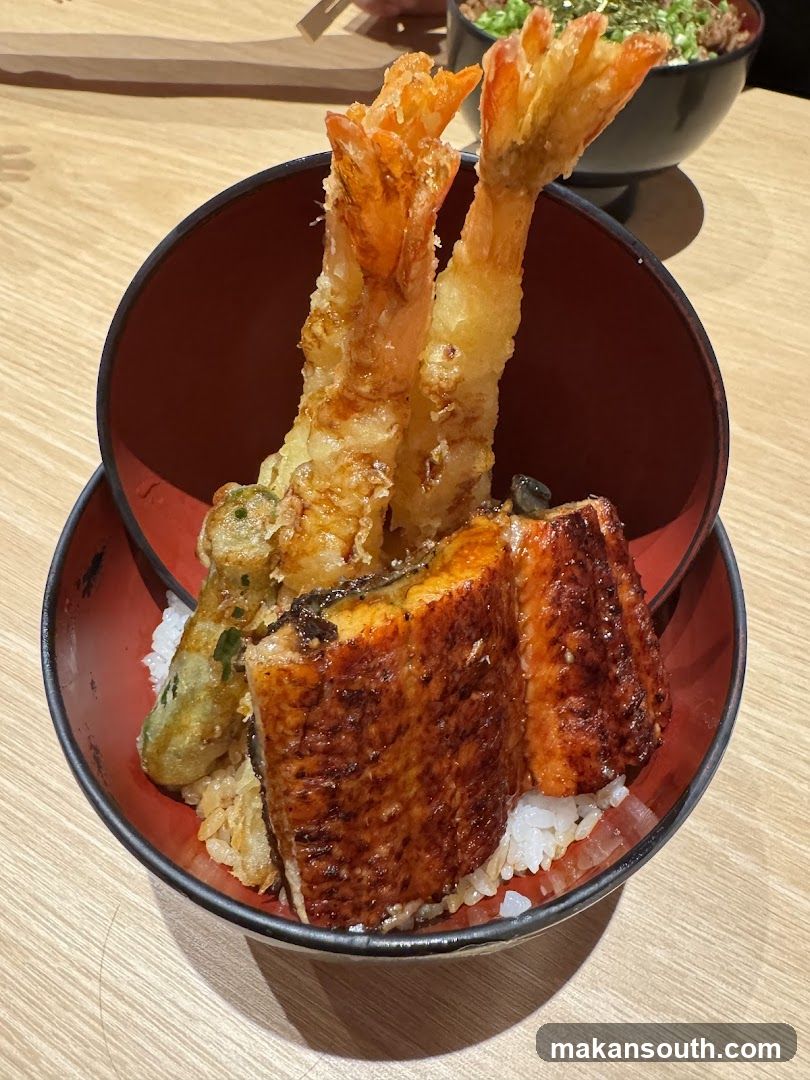 Unagi and Tempura Rice Bowl