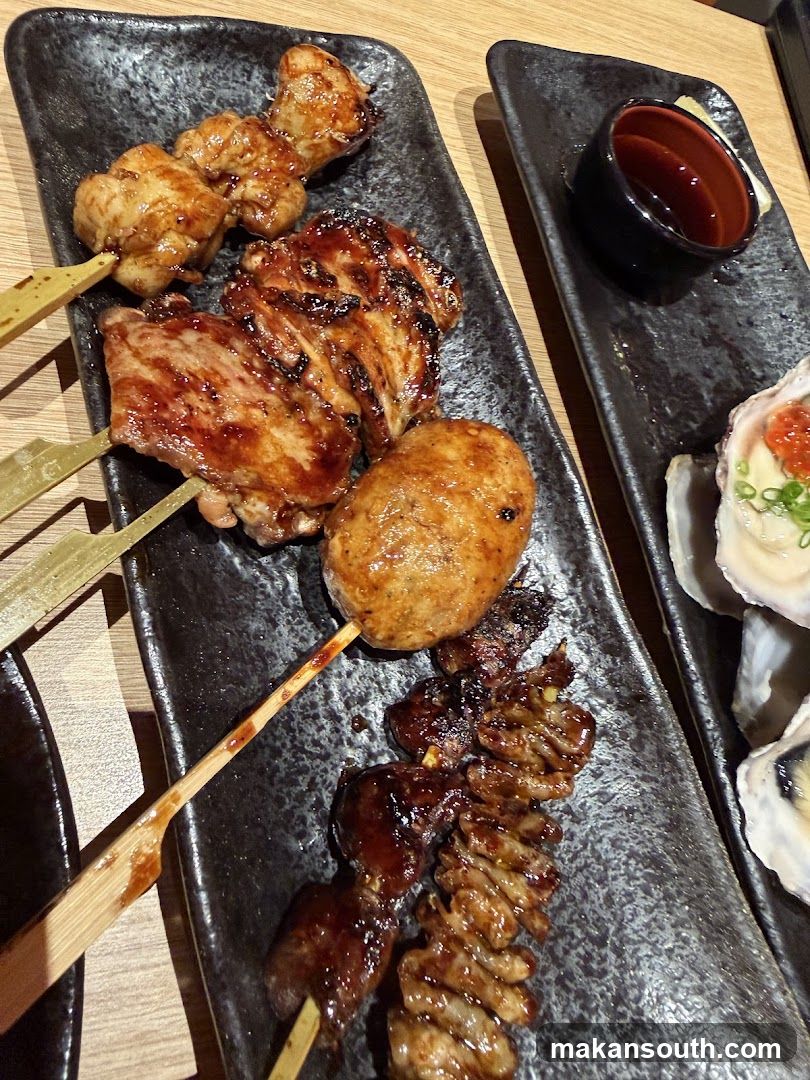 Assortment of Grilled Skewers and Oysters