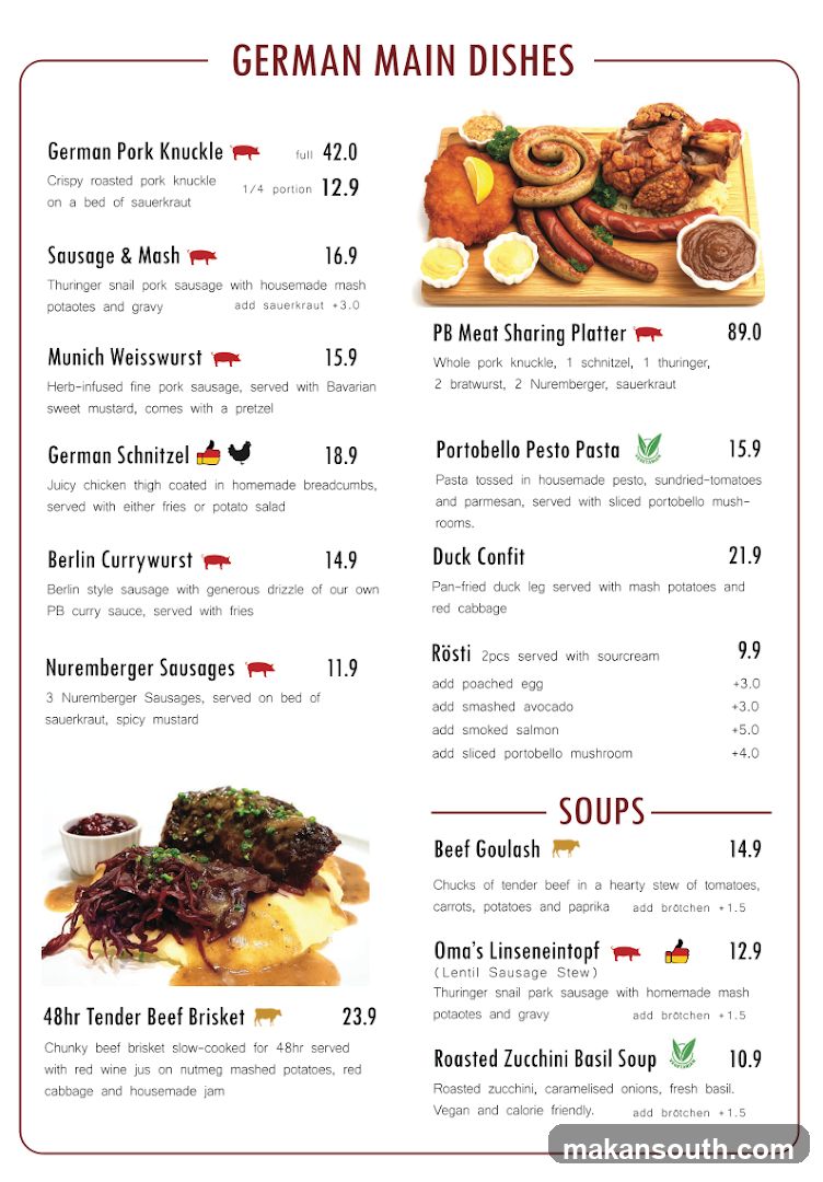 GERMAN MAIN DISHES