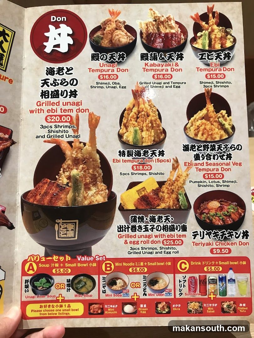 Donburi Menu