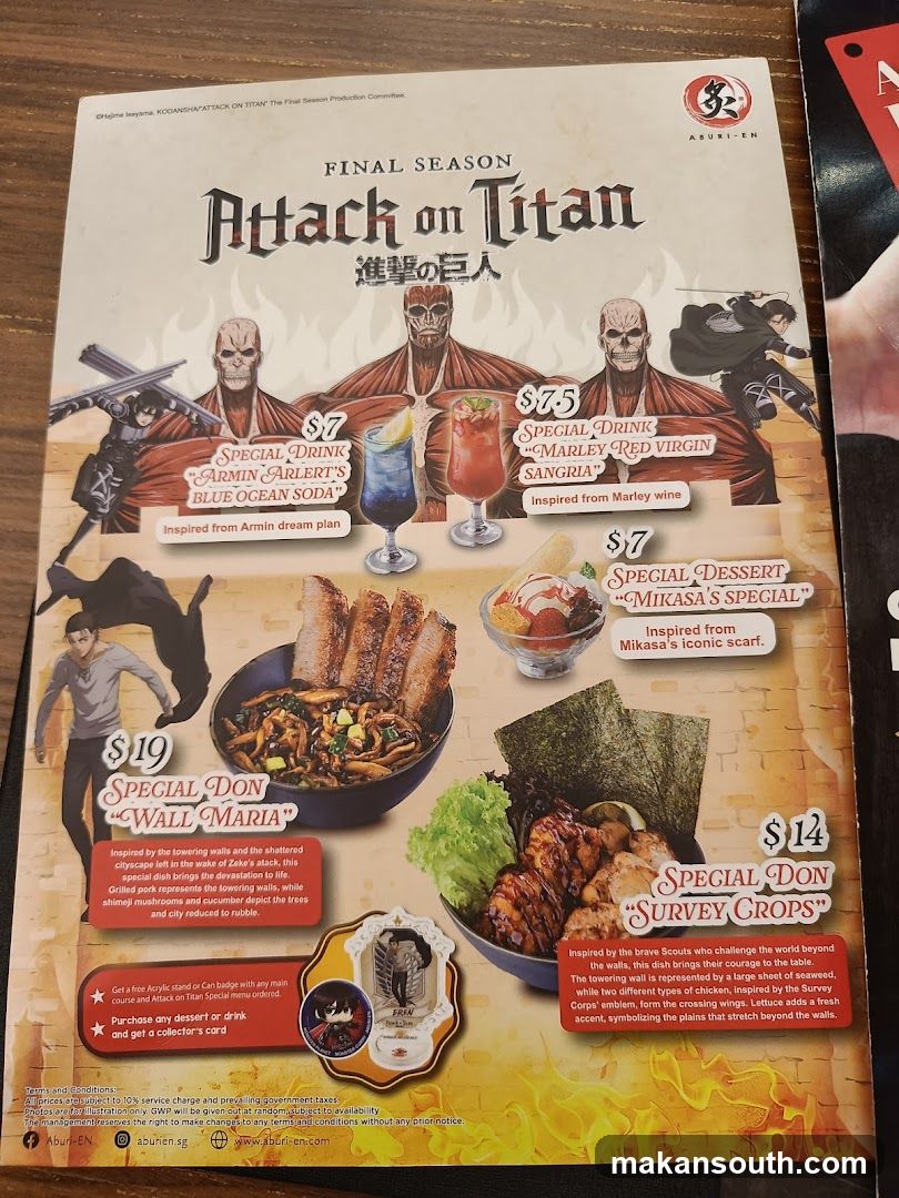 Attack on Titan Final Season Menu