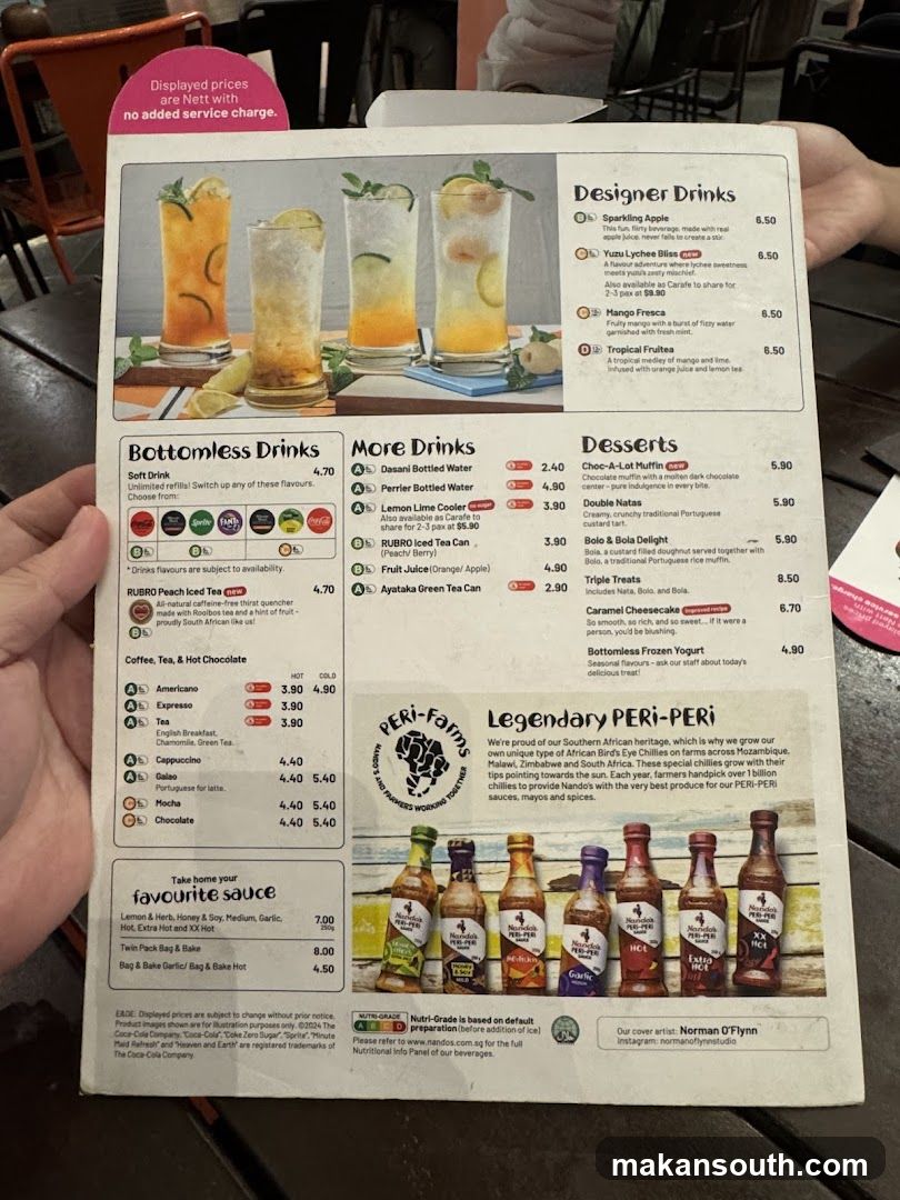 Nando's Menu