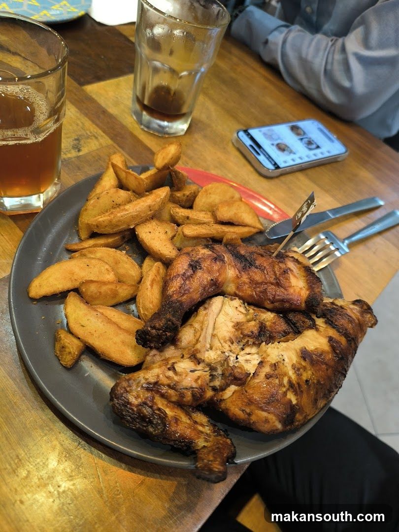 Grilled Chicken and Potato Wedges
