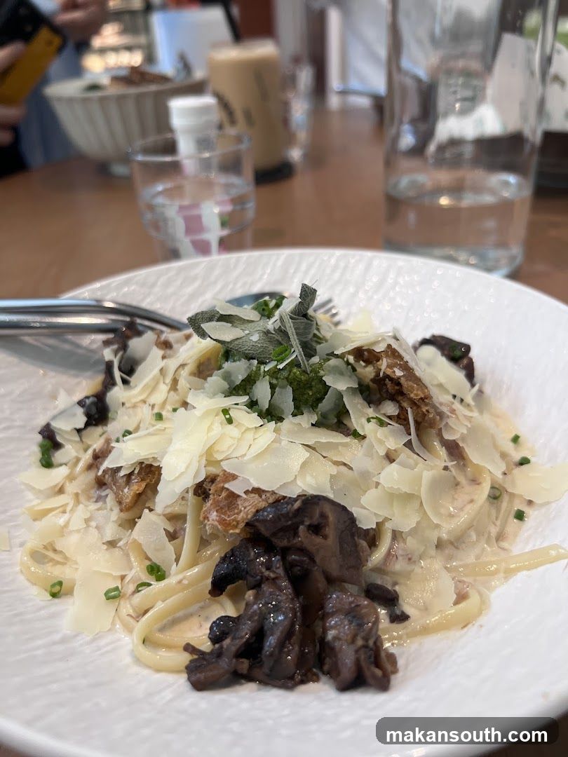 Pasta with Mushrooms and Parmesan