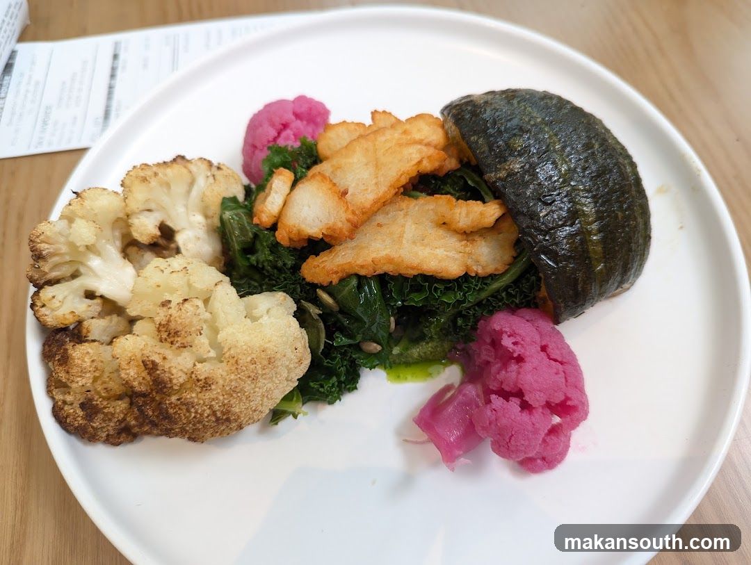 Roasted Cauliflower and Kale Salad