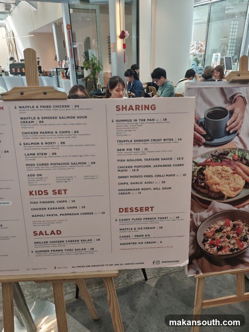 Dew Gather Menu