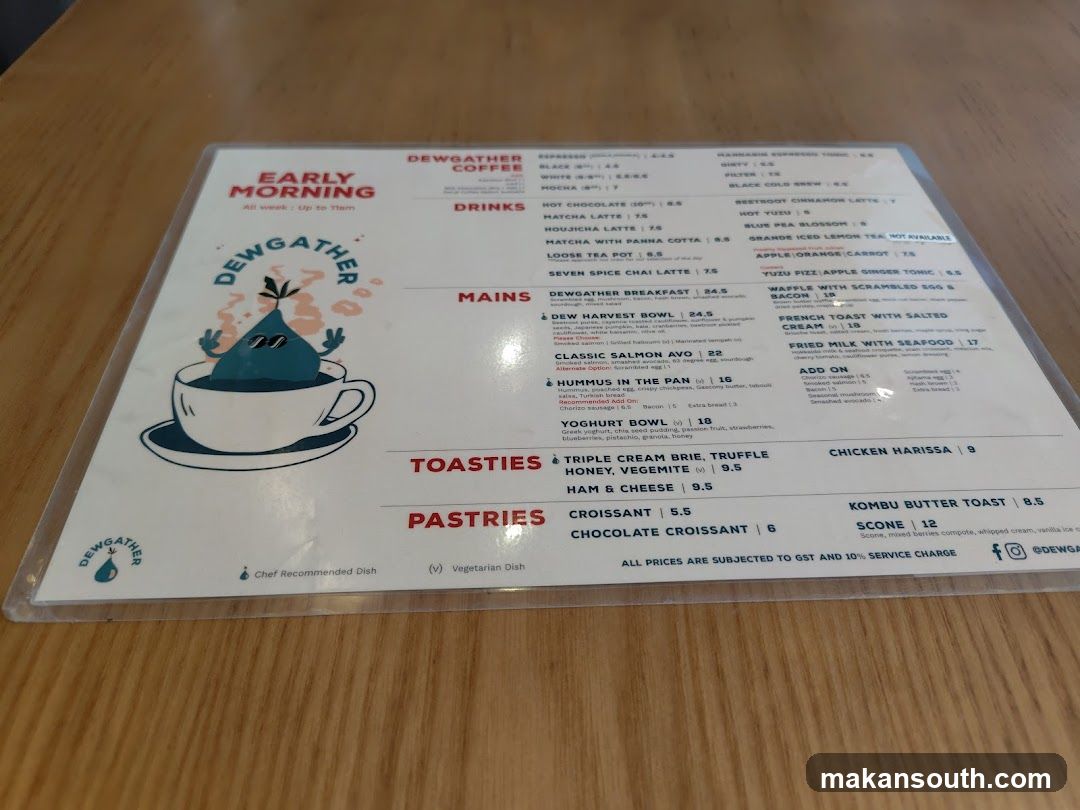 Dewgather Coffee Menu