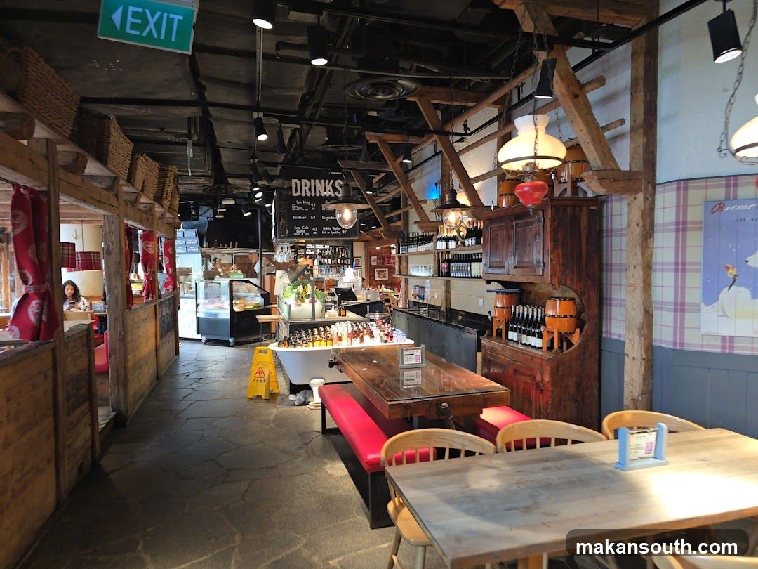 Restaurant Interior with Drinks Menu