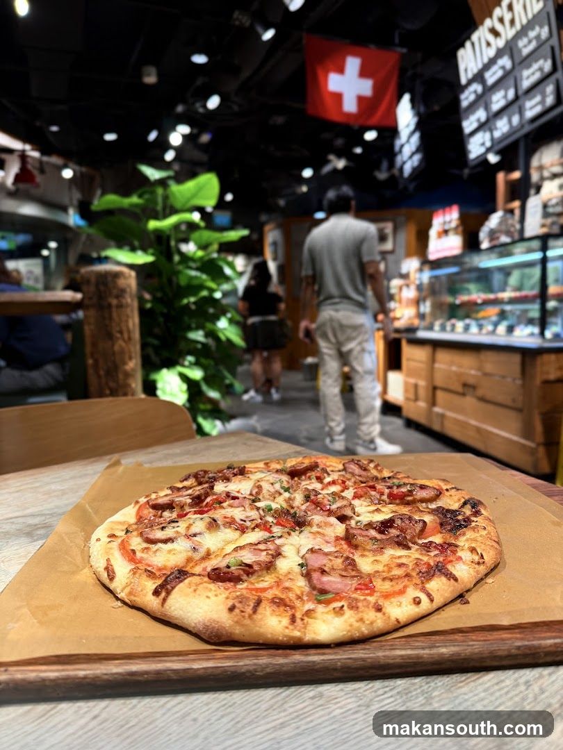 Pizza on a wooden board