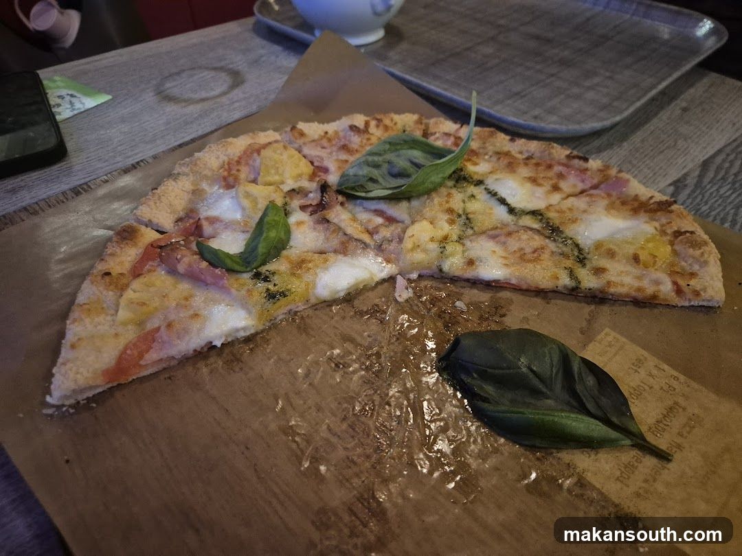 Pizza with Basil