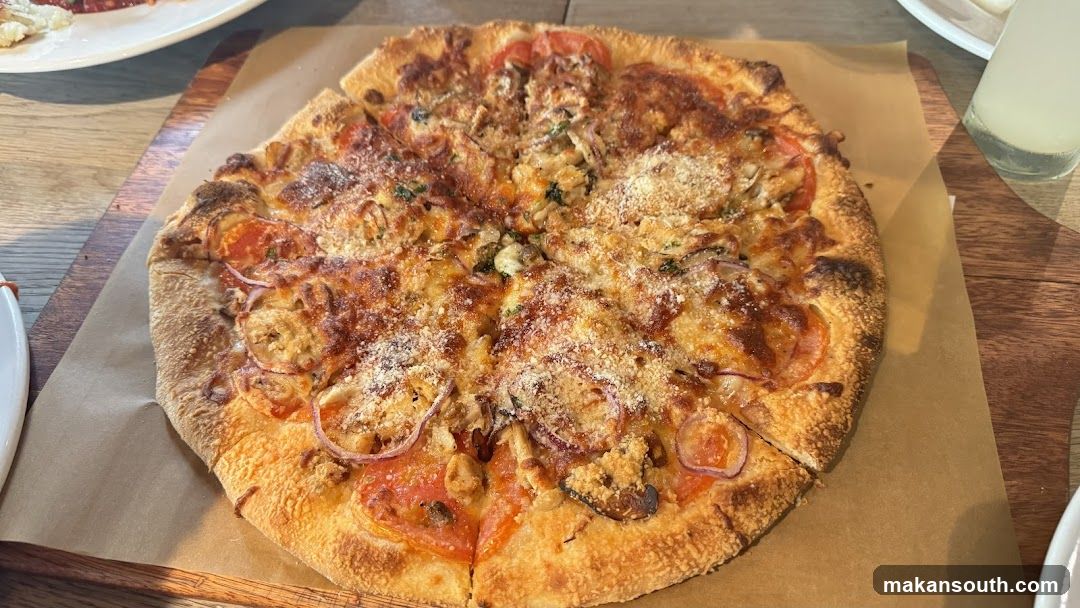 Pizza with Tomatoes and Onions