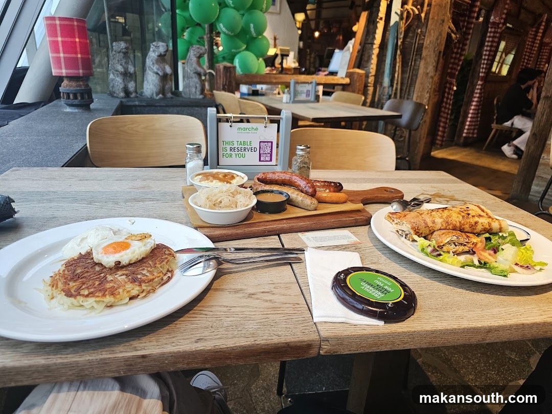 Restaurant Table with Food