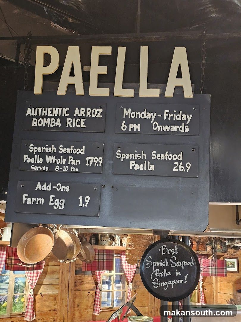 Paella Menu