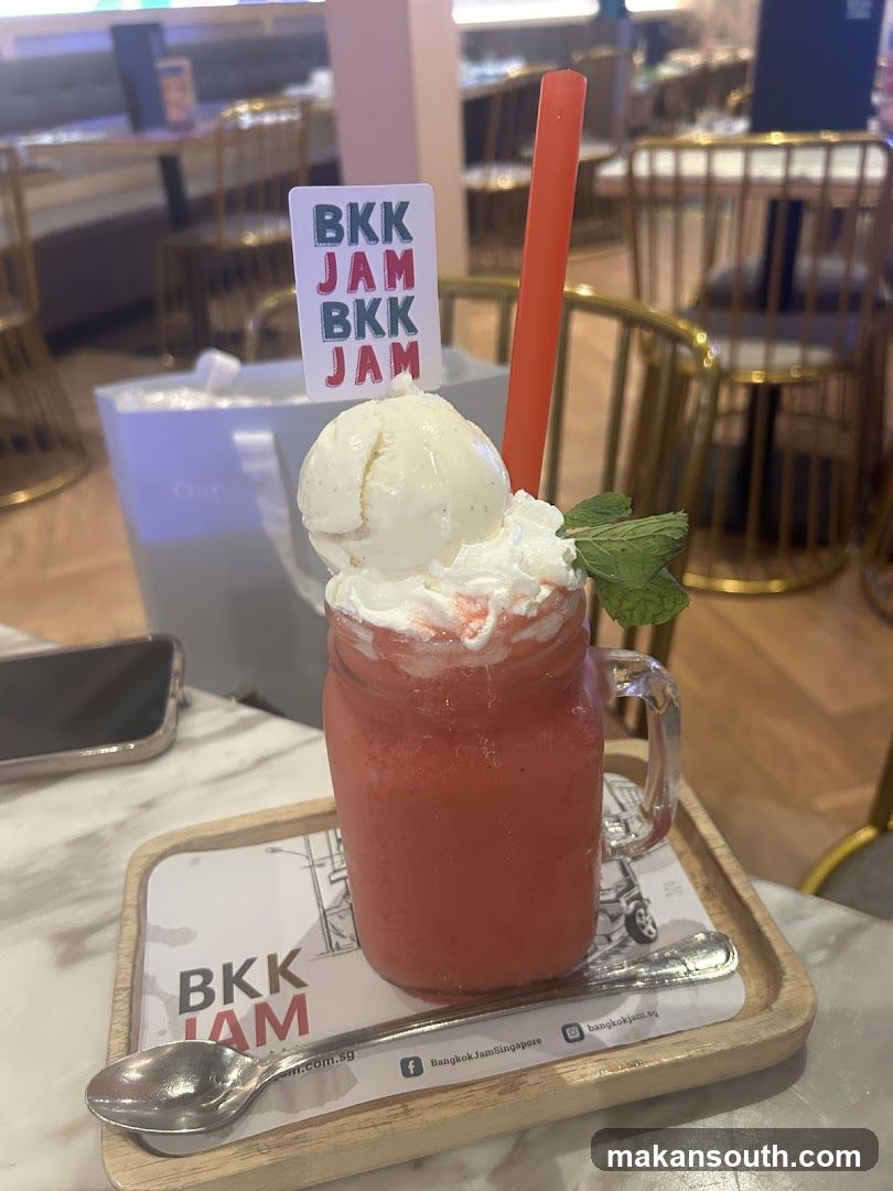 Strawberry Smoothie with Ice Cream