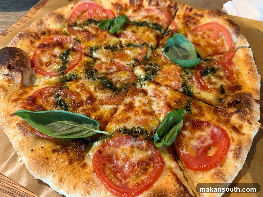 Pizza with Tomatoes and Basil