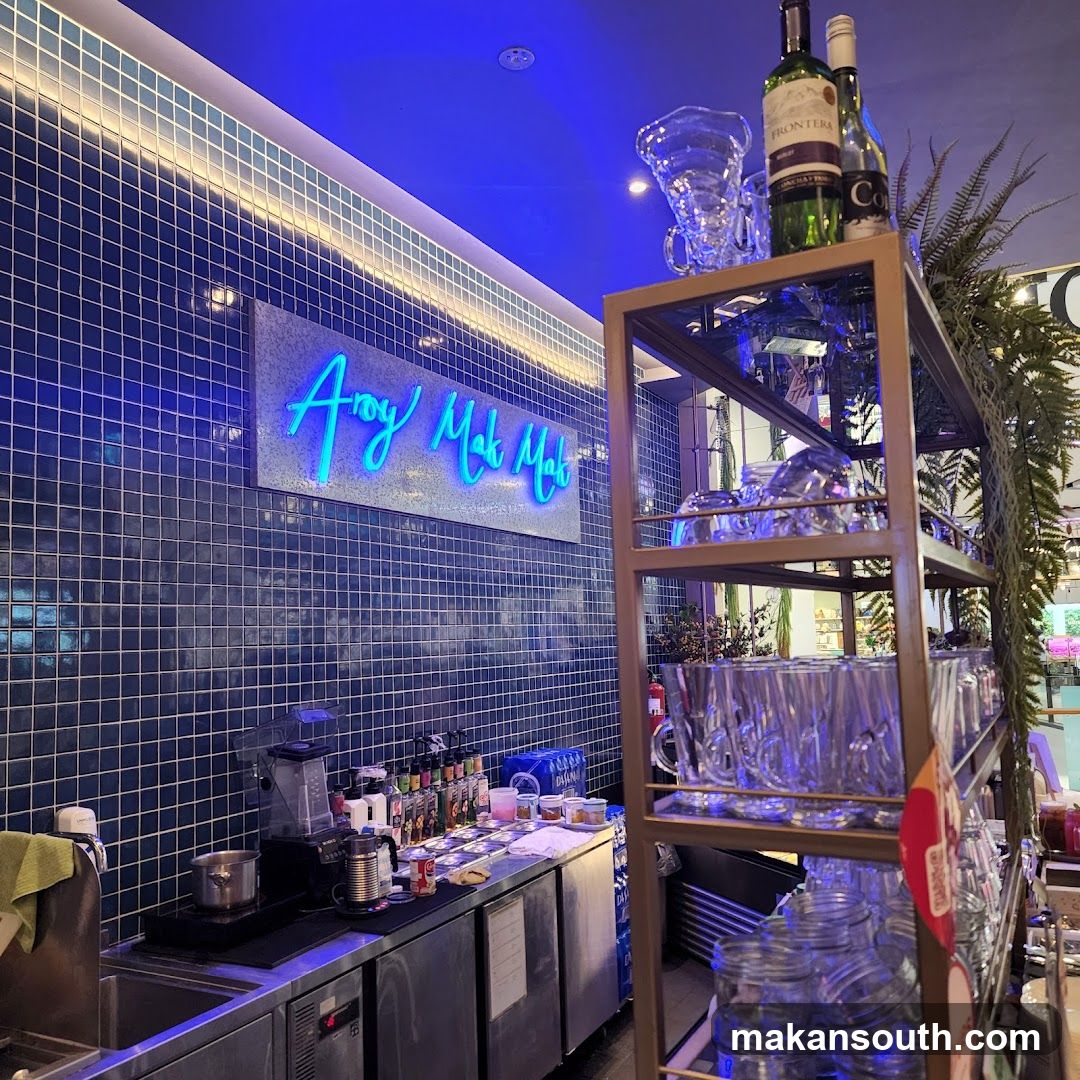 Bar Area with Neon Sign